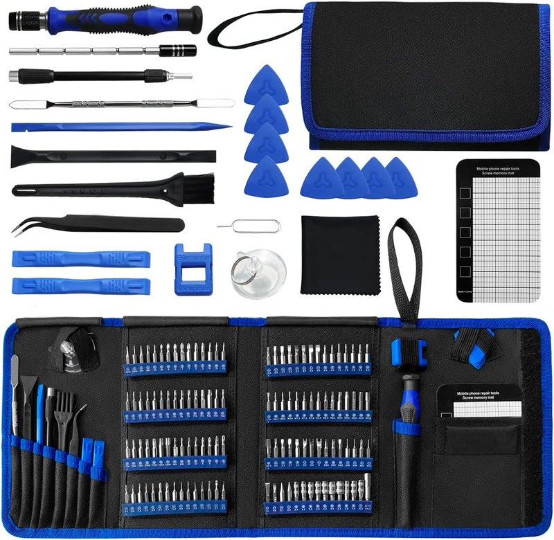 EFAITHFIX Screwdriver Sets 142-Piece Electronics Precision Screwdriver with 120 Bits Magnetic Repair Tool Kit for iPhone, MacBook, Computer, Laptop, PC, Tablet, PS4, Xbox, Nintendo, Game Console, etc - Image 1
